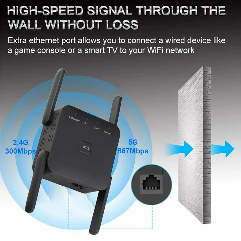 Wireless Wifi Booster And Repeater Amplifier 1200mbps Ap Mode_voghion.com