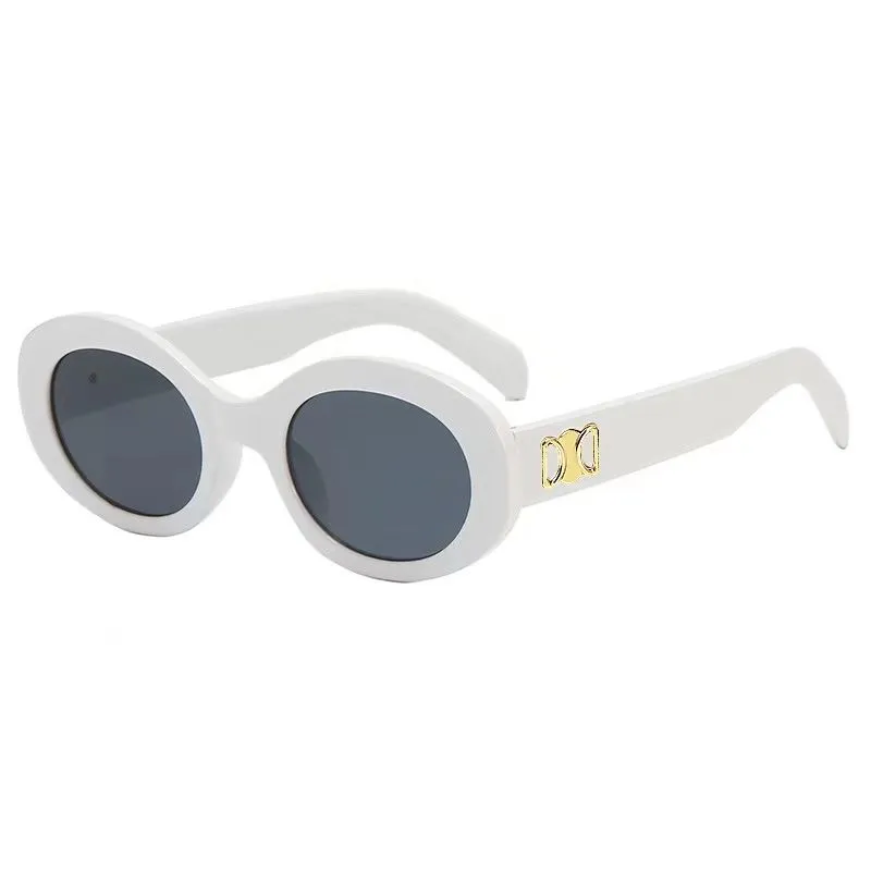 Mens Designer Rectangle نظارات شمسية النساء مستديرة إطار مستقطب UV400 Polaroid White White Eyewear للجنسين الأزياء الكلاسيكية السفر شاطئ الجزيرة نظارات الشمس