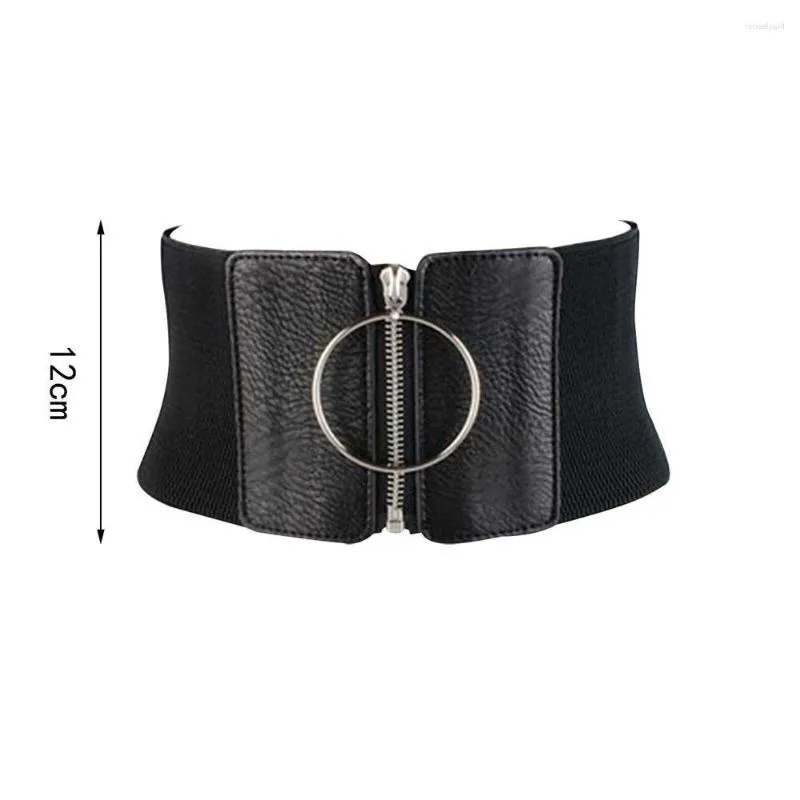 Belts Waist Strap Metal Circle Ring Skirt Decorations Dress Zipper Elastic  Belt Cummerbunds Wide Female Waistband From 7,46 €