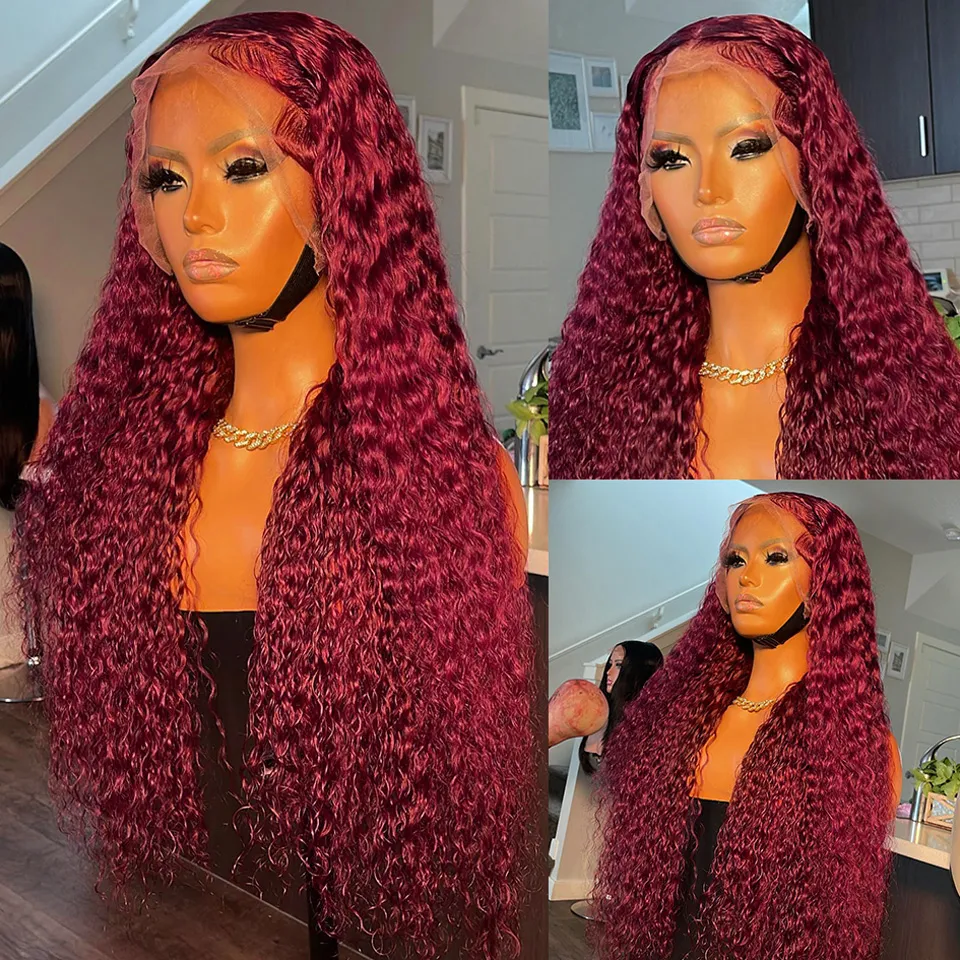 Lace Front Curly Wigs: 24 Inch HD Frontal Brazilian Deep  display picture 3