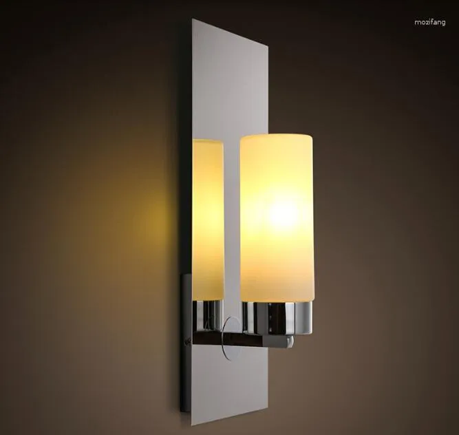 Wall Lamp Chrome Modern LED Lamps Sconces Lights Bathroom Kitchen Mount Cabinet Fixture Candlestick Candle Sconce