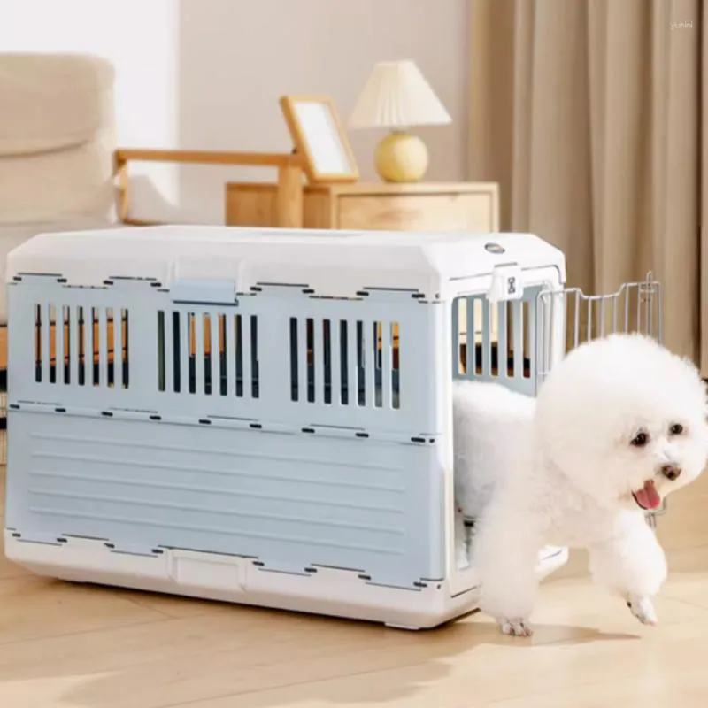 Large Space Cat Crate Petbarn With Transporter Wheels Breathable Travel