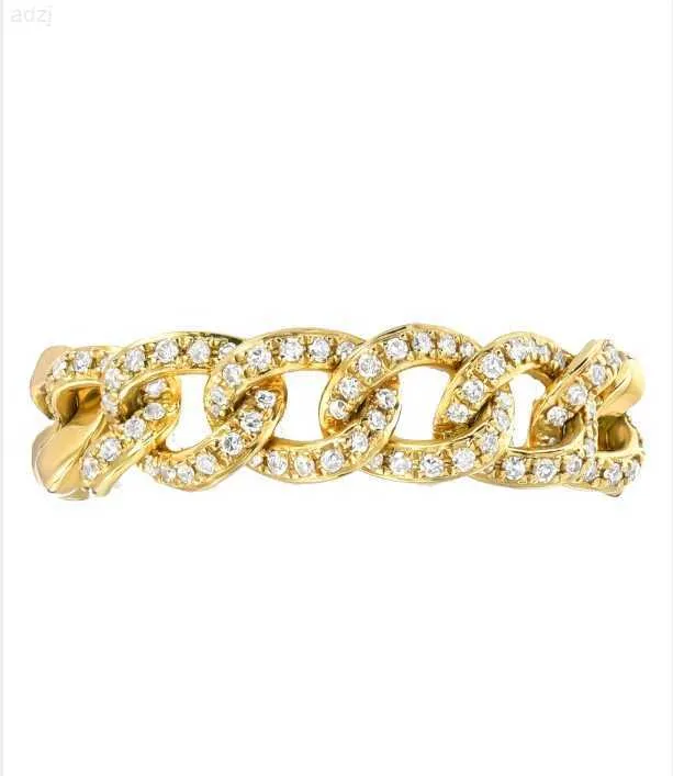 Custom Moissanit Edelstein Kubaner Ring Weihnachtsgeschenk Gelbgold 925 Silberring für Mans