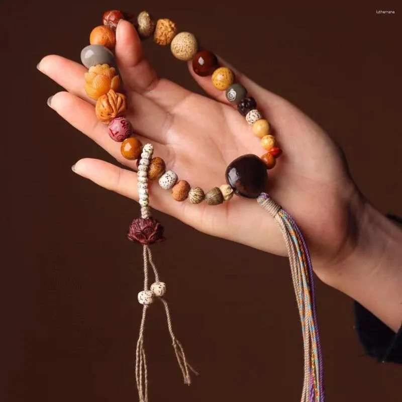 Strand Natural Advanced Lingyin dix-huit graines Bracelet Bodhisattva Bouddha mâles et femelles