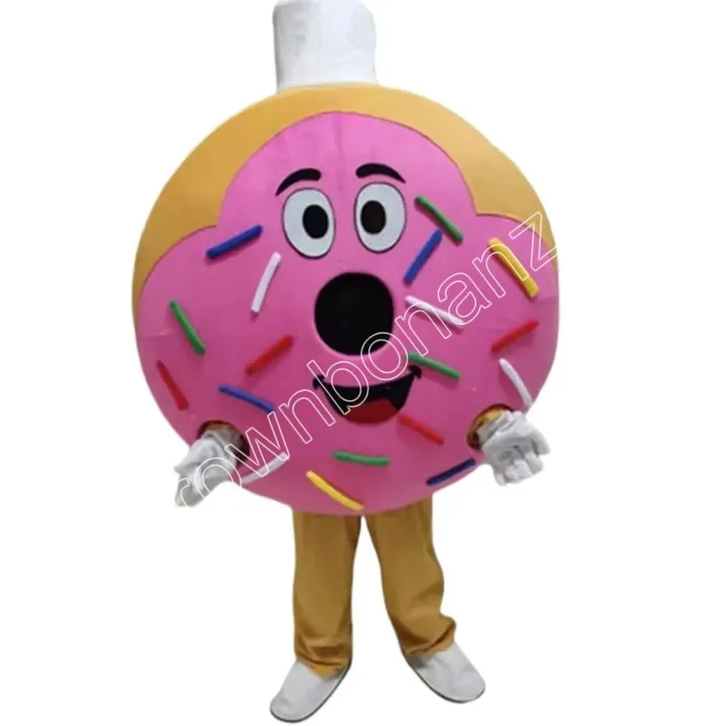 Donut Cartoon Mascot Costume Unisex Cotton Broadcloth Full Sleeve ...