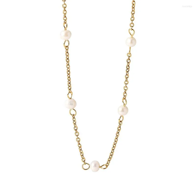 Chains Women Necklace Clasp Pearl Neck Chain Choker Party Jewelry Decoration