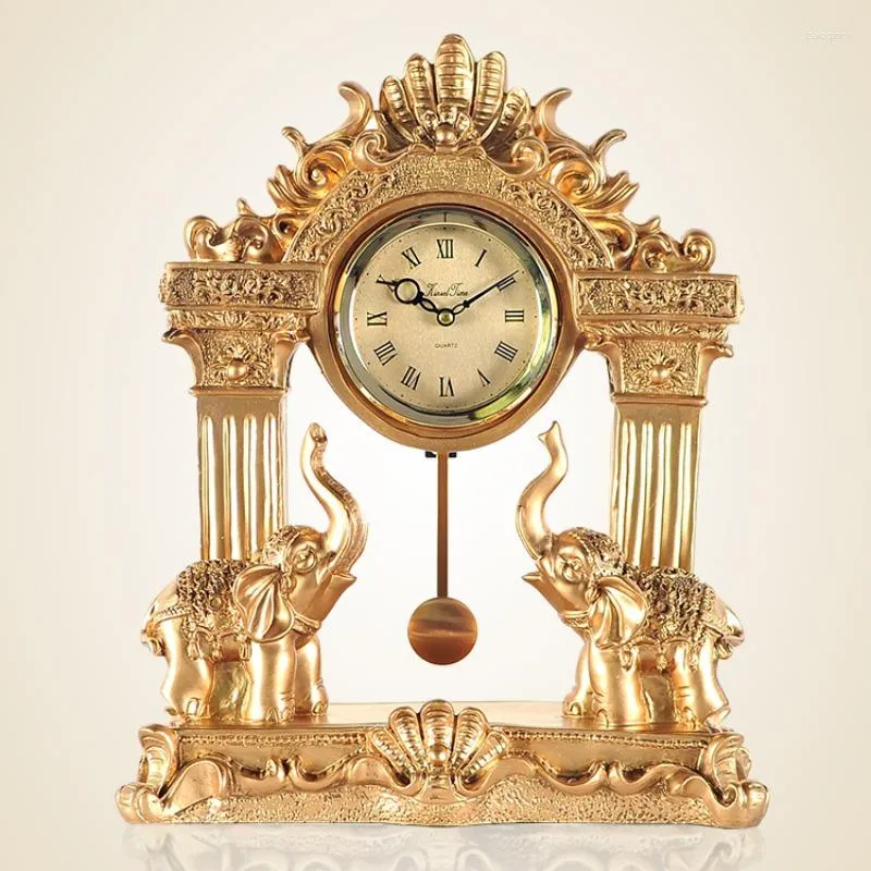Orologi da tavolo Vintage soggiorno antico comodino Creative Pendulum Camere da letto Nordic EV Saati Decorazione per la casa Luxuria