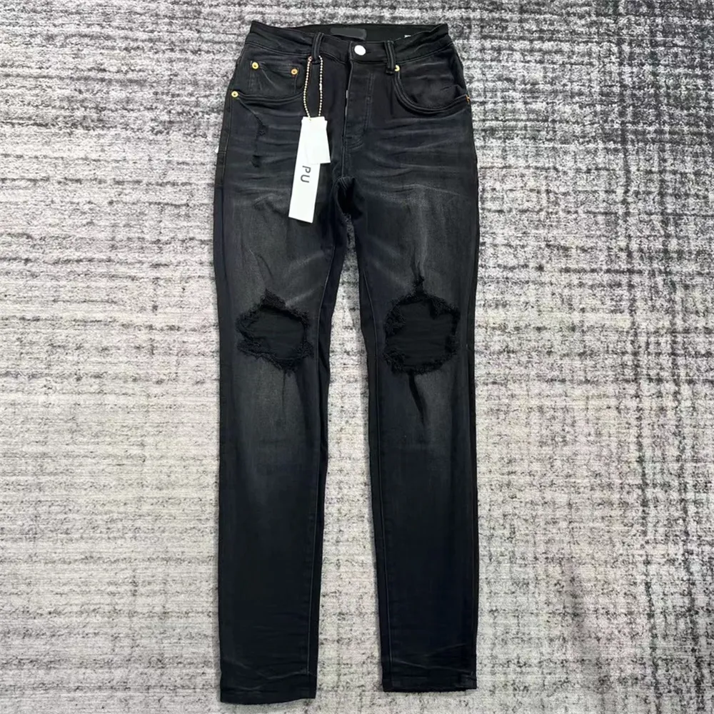 10A Bavaglino viola di alta qualità J Uomo Blu Jean Salopette Vecchi uomini J Pantaloni denim Mens Designer Jean Uomo Pantaloni neri Casual Streetwear Pregevole fattura Lacrime lavate viola