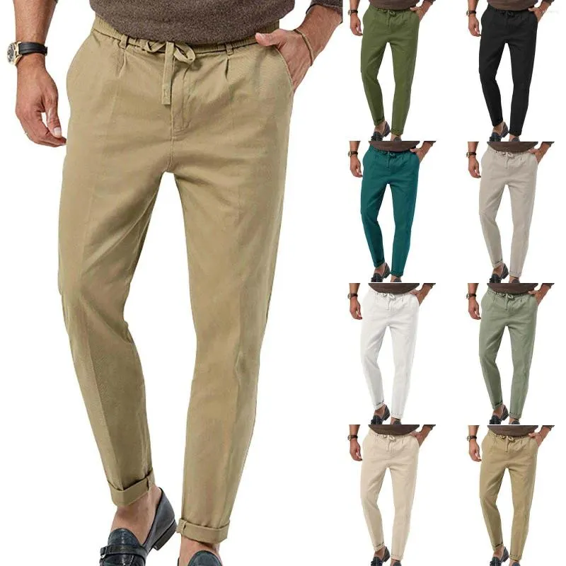 Pantalon masculin lâche droit décontracté 8