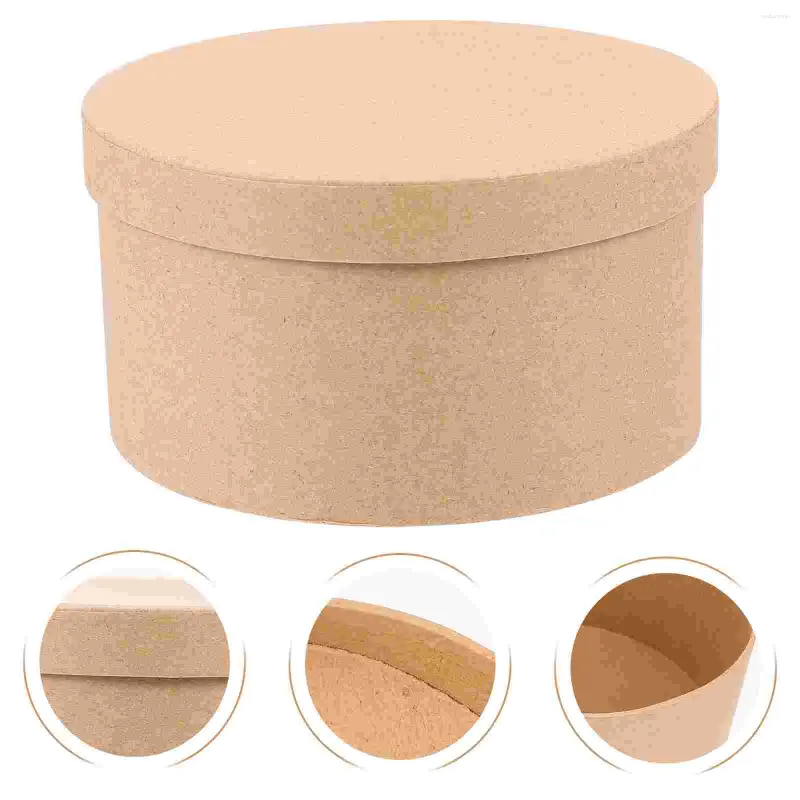 Sacs de rangement Round Cake Box Candy Horsder Bakery Supplies Gift Sweet Case Home Kraft Paper Bookie