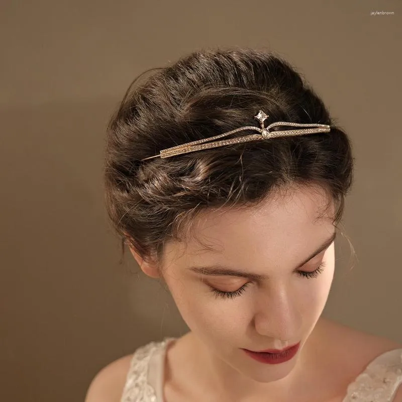 Copricapo di nozze a corona fascia per capelli gioielli da sposa gioielli rinestone per capelli tiaran e corone per donne accessori per feste.