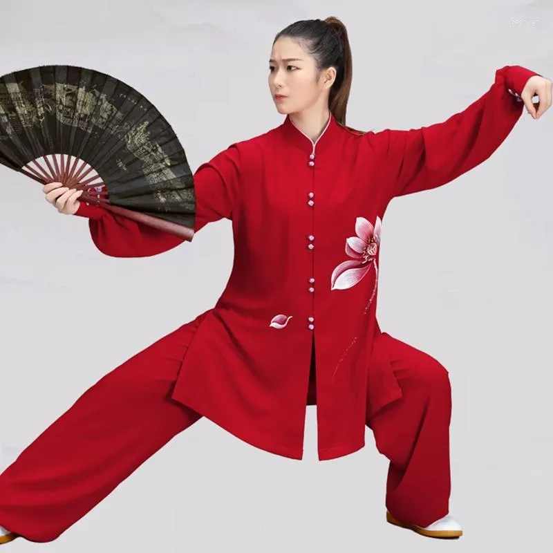 Vêtements ethniques 2023 Arts martiaux Ensemble Wushu Uniforme Kungfu Costume Costume de guerrier chinois Swordsman Tai Chi Ta1881