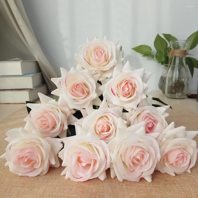 Decoratieve bloemen 2023 Kunstmatige pioenthee Rose herfst zijden nep voor doe -het -zelf woonkamer thuis tuin bruiloft decoratie