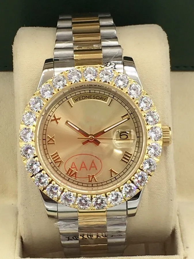 Relógio de diamante Designer masculino de relógio mecânico automático Diâmetro de 43 mm de diamante puro de diamante de diamante de diamante luminoso Luxury Fashion Star's Choice