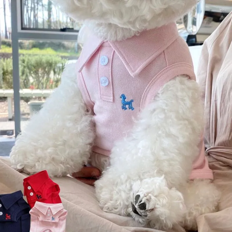 Hondenkleding Kleding Schnauzer Chihuahua Yorkie Polo Shirt Summer Dress Striped Pet T-shirt Kostuums zachte pullover-pak voor puppy