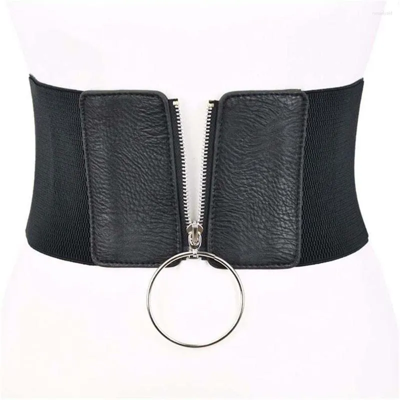 Belts Waist Strap Metal Circle Ring Skirt Decorations Dress Zipper Elastic  Belt Cummerbunds Wide Female Waistband From 7,46 €