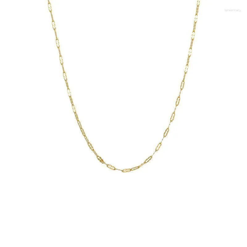 Kedjor mxgxfam (50 cm x 1,5 mm) små 20 tum läppar halsband för män kvinnor 24 k ren guldfärg mode smycken matchar hängen