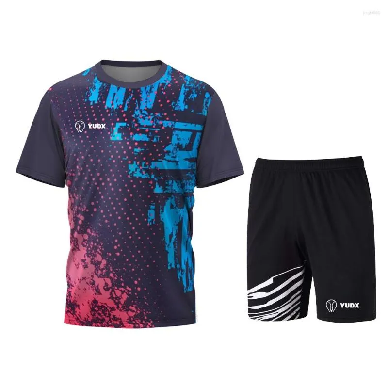 Tracksuits voor heren Yudx Fashion Ball Point T-shirt Badminton Tracksuit tennis Jogging Running XS-5XL