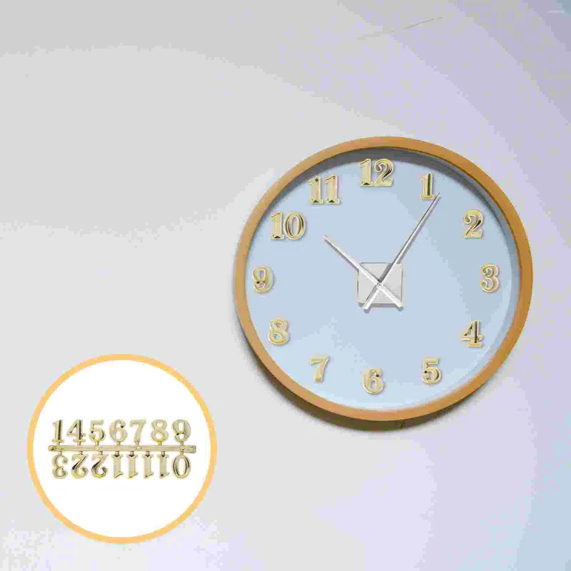 Relojes de pared 5 Sets Clock Número de matrícula Números Árabe Decoración de plástico de bricolaje tridimensional