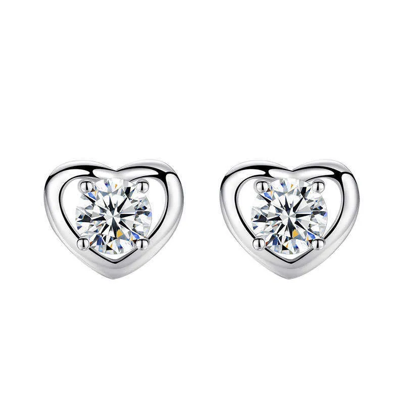 Orecchini A Cuore YL In Argento 925 Con Zirconia Cubica E Pietre Portafortuna – Gioiello Per Donna, Mamma, Idea Regalo