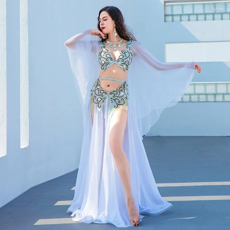 Luxury Handmade Belly Dance Costume With Rhinestone Bra And Maxi Skirt For  Fairy Show Stage Dance Wear From Dartcloth, $139.04