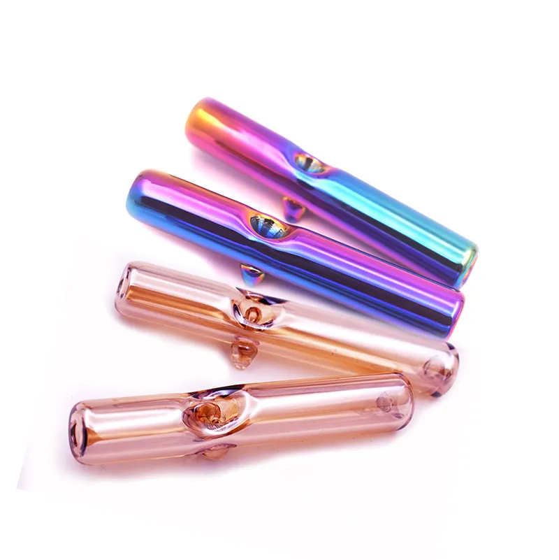 Regenbogenglasrohr Kopfweise Pyrex Rauchrohre Glasöl Brenner Bubbler Nano-platierende Tabaklöffel Rohr Mini Handrohr kleine DAB Rigs günstigsten Preis