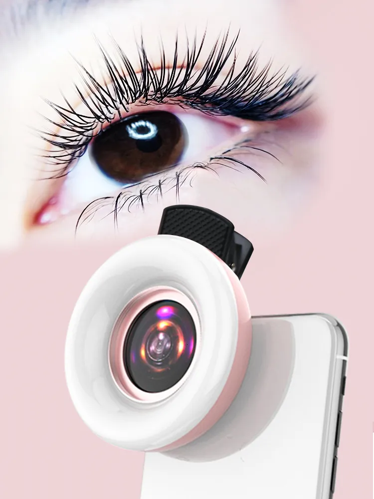 Monoculars Macro Lens per mobile 15x Riemping Light Selfie Live Camera con Smartphone Universal Flash Clip portatile 230812