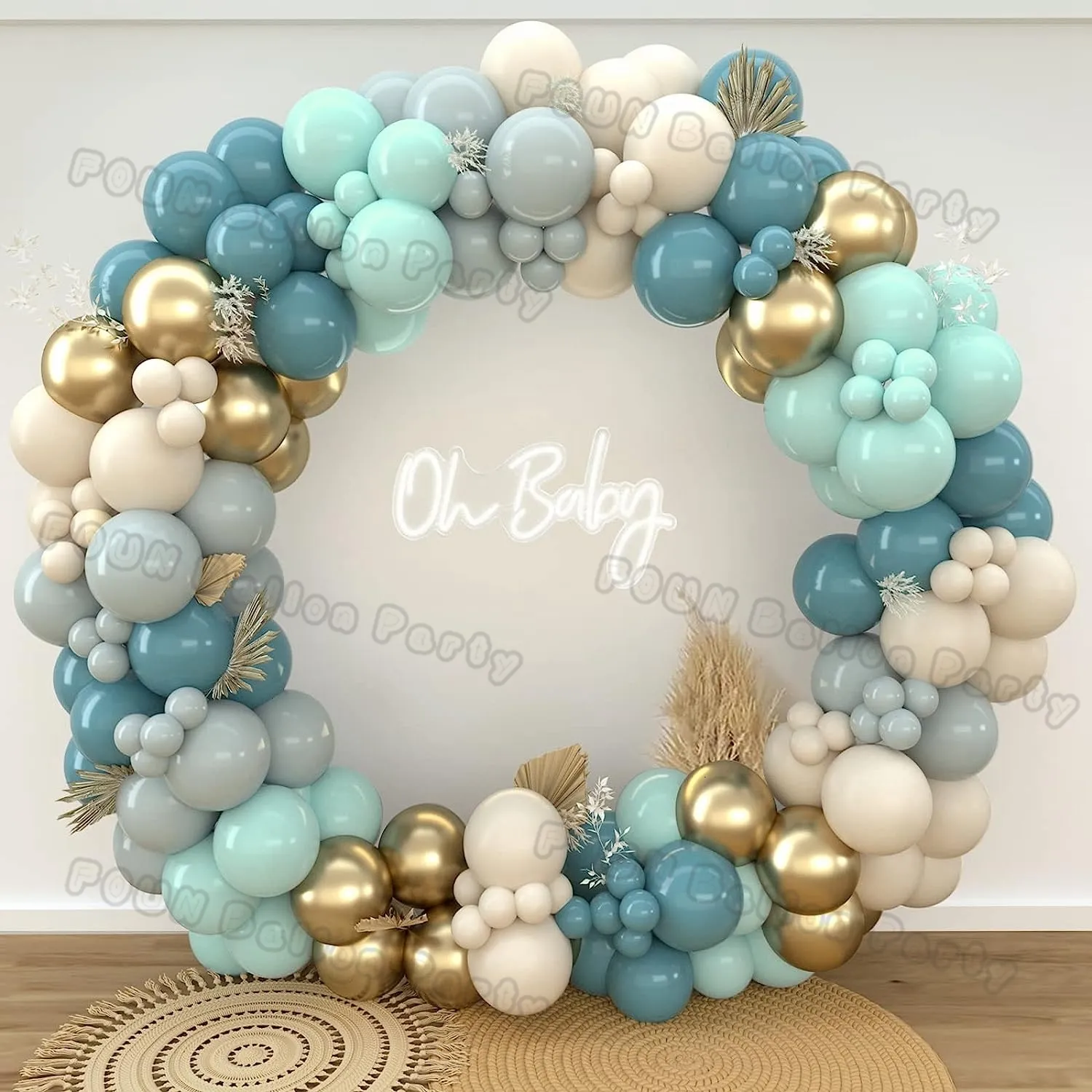 Altre forniture per feste di eventi Blue Balloons Arch Kit Decorazioni di compleanno Sand Balone Balon Balon Boy Girl Baby Shower Decor Battesm Wedding Tema 230812