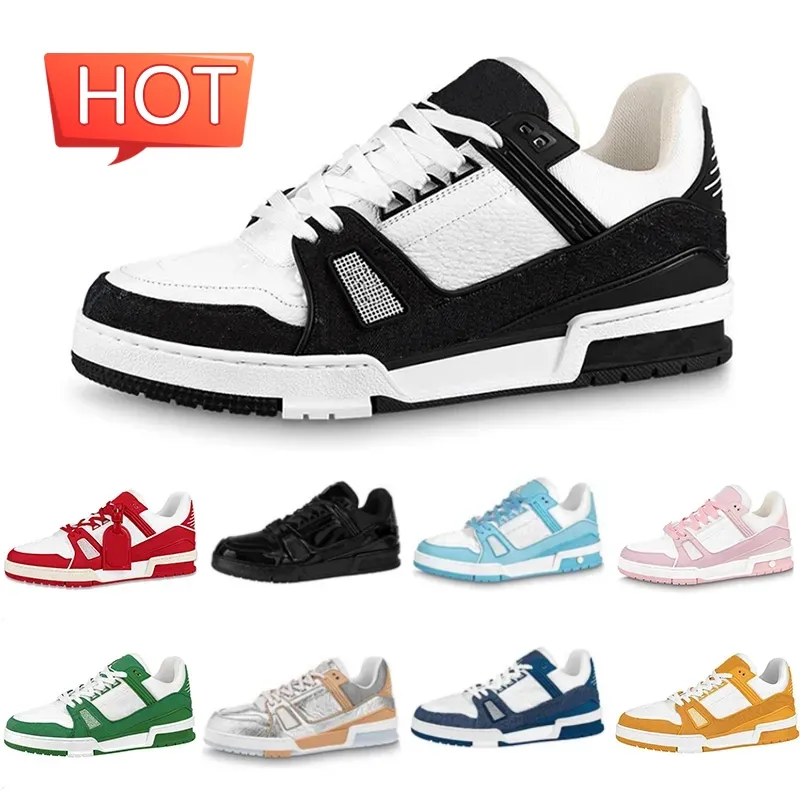 Scarpe casual di design di lusso Trainer Sneaker Denim in rilievo basso Virgil triple bianco rosa azzurro Abloh nero verde giallo sneakers da uomo scarpe da ginnastica da donna EUR 36-45 hot