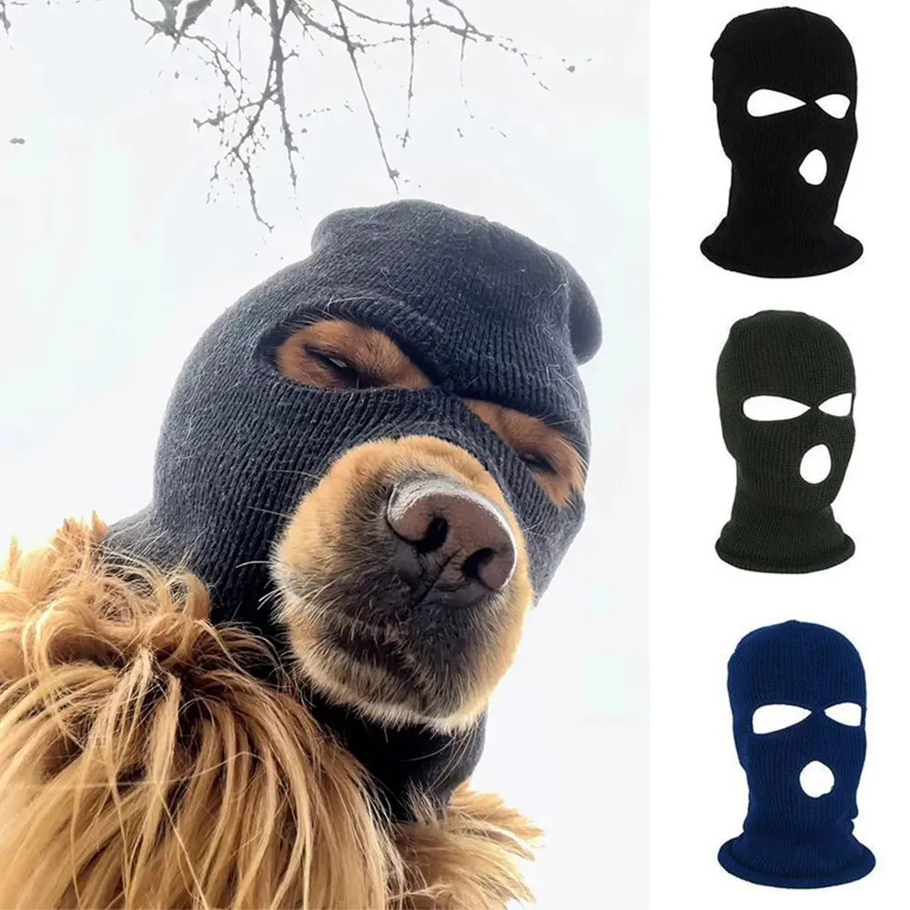 Abbigliamento Costumi divertenti Grandi maschere da sci Cappelli per cani Accessori per caschi per cani Robber Cosplay Forniture per animali domestici 230812