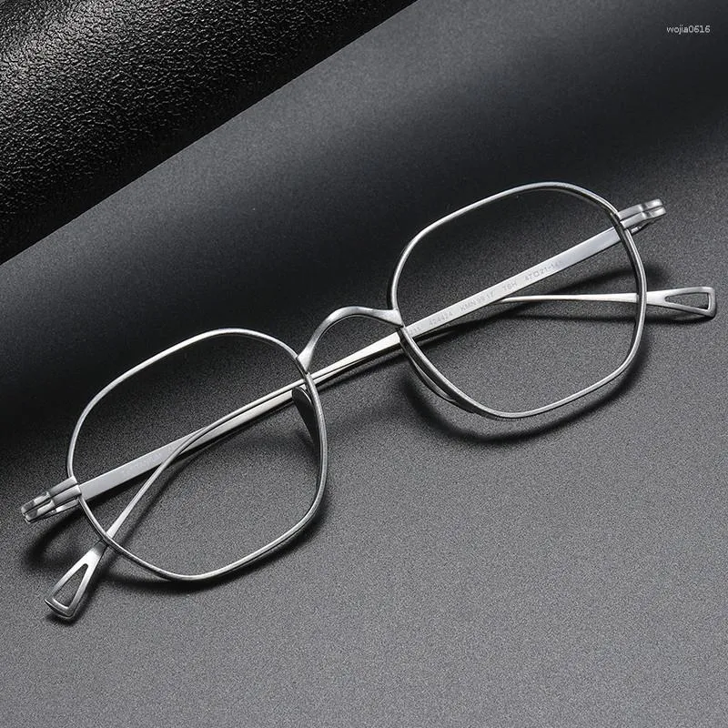 Lunettes de soleil Frames 2023 Japan Designer Femmes Retro Ovale Pure Titanium Fil Tipe Men Vintage Optical Myopia Prescription