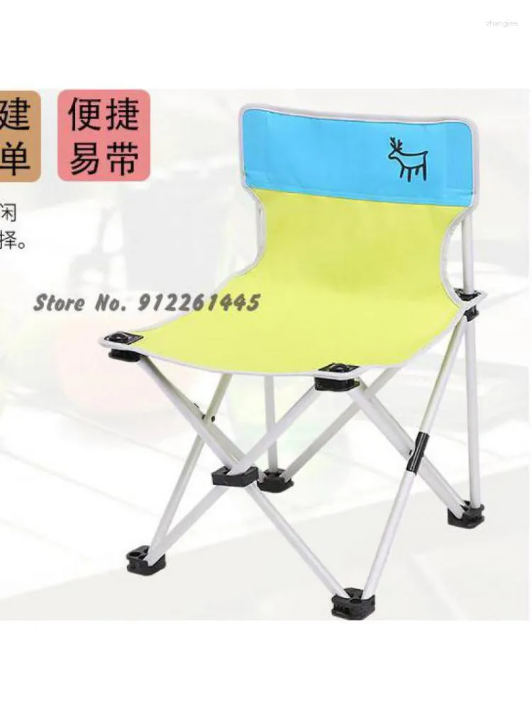 Portable Aluminum Folding Camp Chair With Backrest For Camping