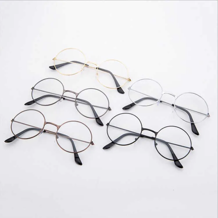 New Korean version of infinite prince flat mirror fashionable artistic round frame glasses