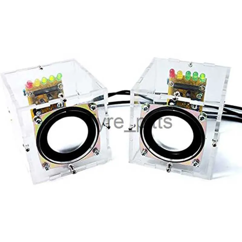 Alto -falantes portáteis Mini Electronic Transparent Stéreo Speaker Box Diy Kit Amplificador de som para Arduino EK1831 Kit de produção de áudio de pequeno amplificador pequeno x0813