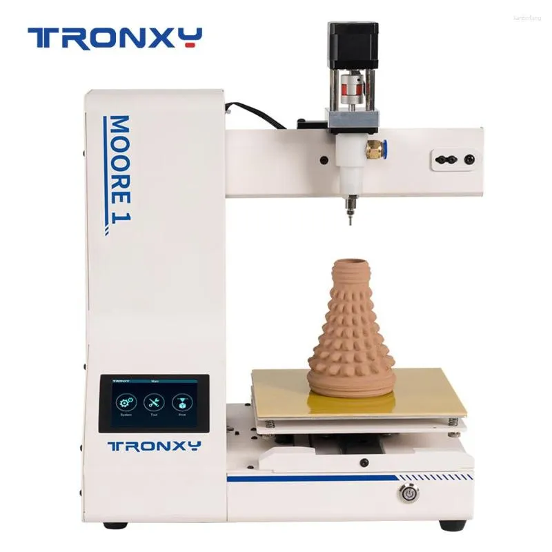 Skrivare tronxy moore 1 keramisk lera 3D -skrivare extrudering flytande avsättning modellering med matningssystem elektriskt putter