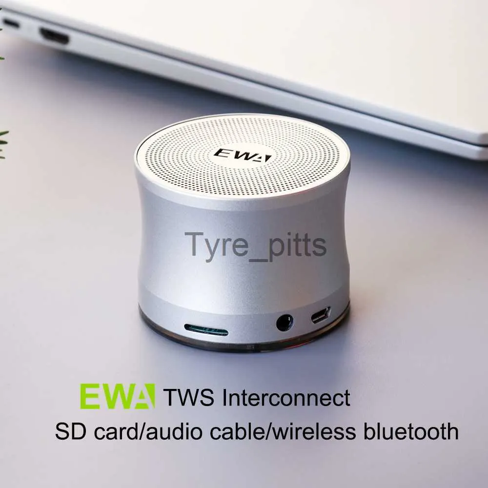 Portabla högtalare EWA A109 TWS Bluetooth-högtalar Metall Portabla musikhögtalare med AUX-in Micro SD Microphone Handsfree For Home Sound Box X0813