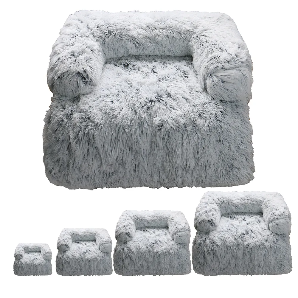 Kennele długopisy grube bawełniane poduszka sofa psa łóżko długie pluszowe łóżko kota mata gniazdo gniazda cushon zimowe psy meble meble hodowlane uspokajanie 230812