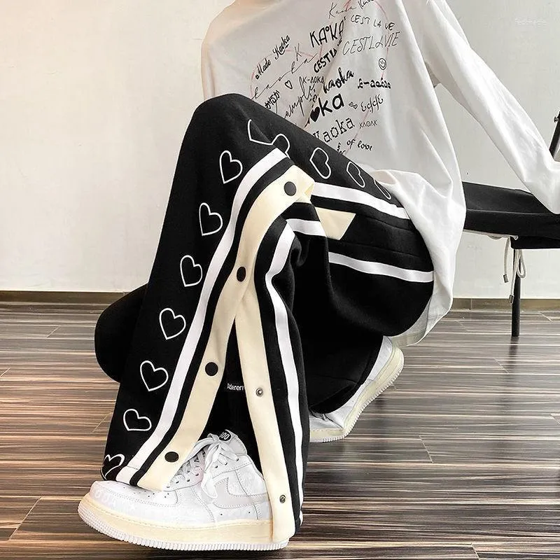 Мужские штаны 2023 Y2K Women Streetwear Harajuku Korean широкая нога негабаритная черная мешкова