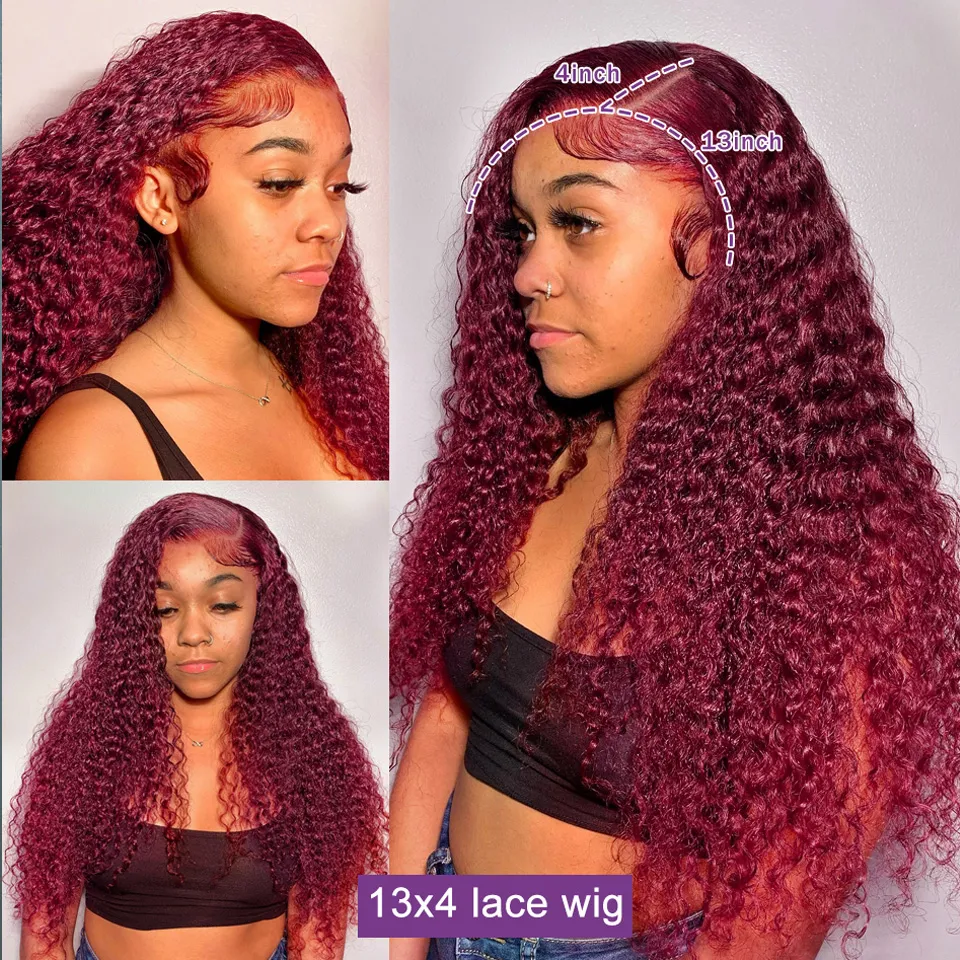 Lace Front Curly Wigs: 24 Inch HD Frontal Brazilian Deep  display picture 2
