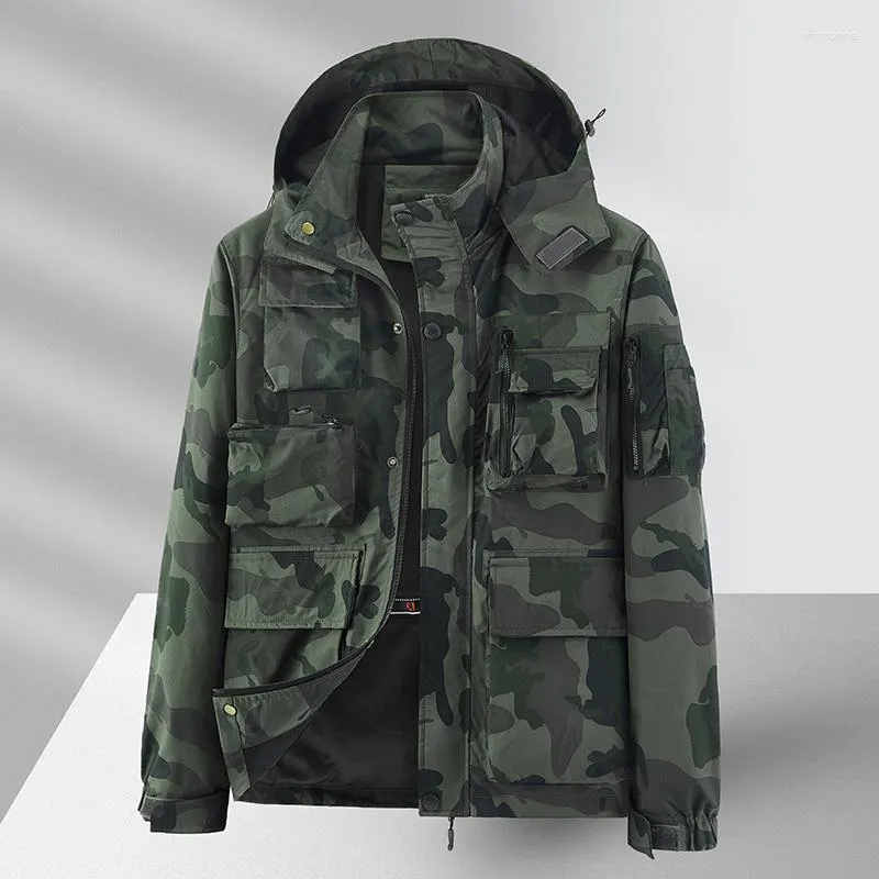 Jackets masculinos Casual para roupas de vento Techwear Gamouflage Carga de bombardeiro militar 2023 Roupas de outono da primavera 4xl 5xl 5xl