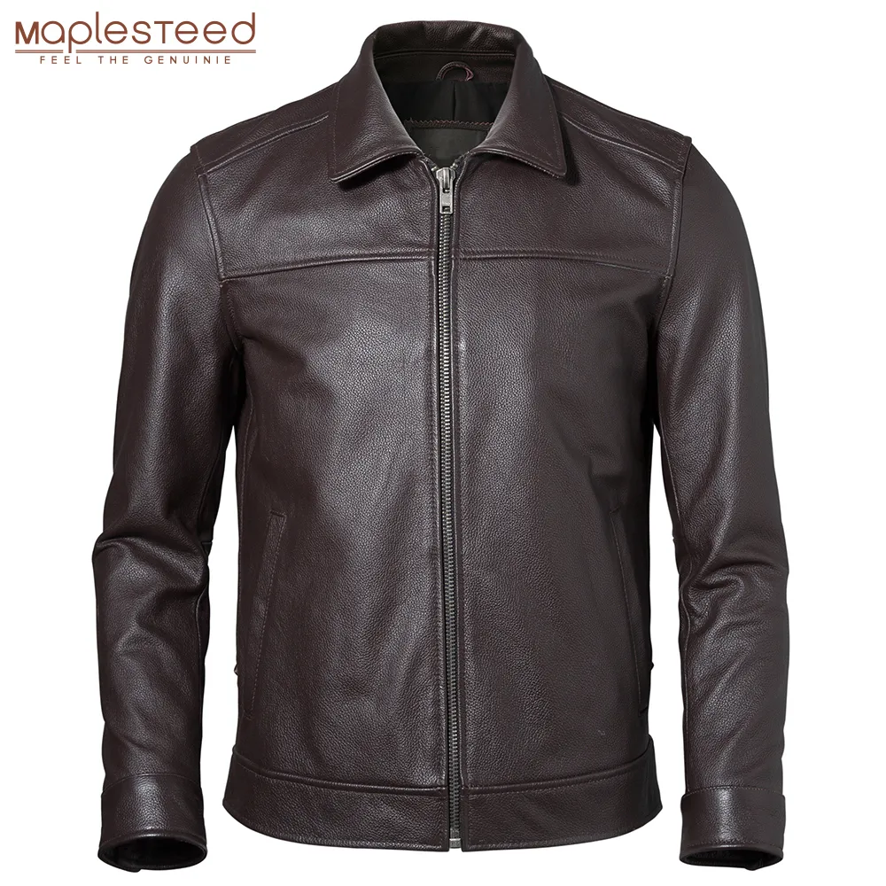Jaquetas masculinas jaqueta de couro masculina 100% natural de couro de couro real casaco de couro masculino roupas de couro machado outono primavera tamanho m601 230812