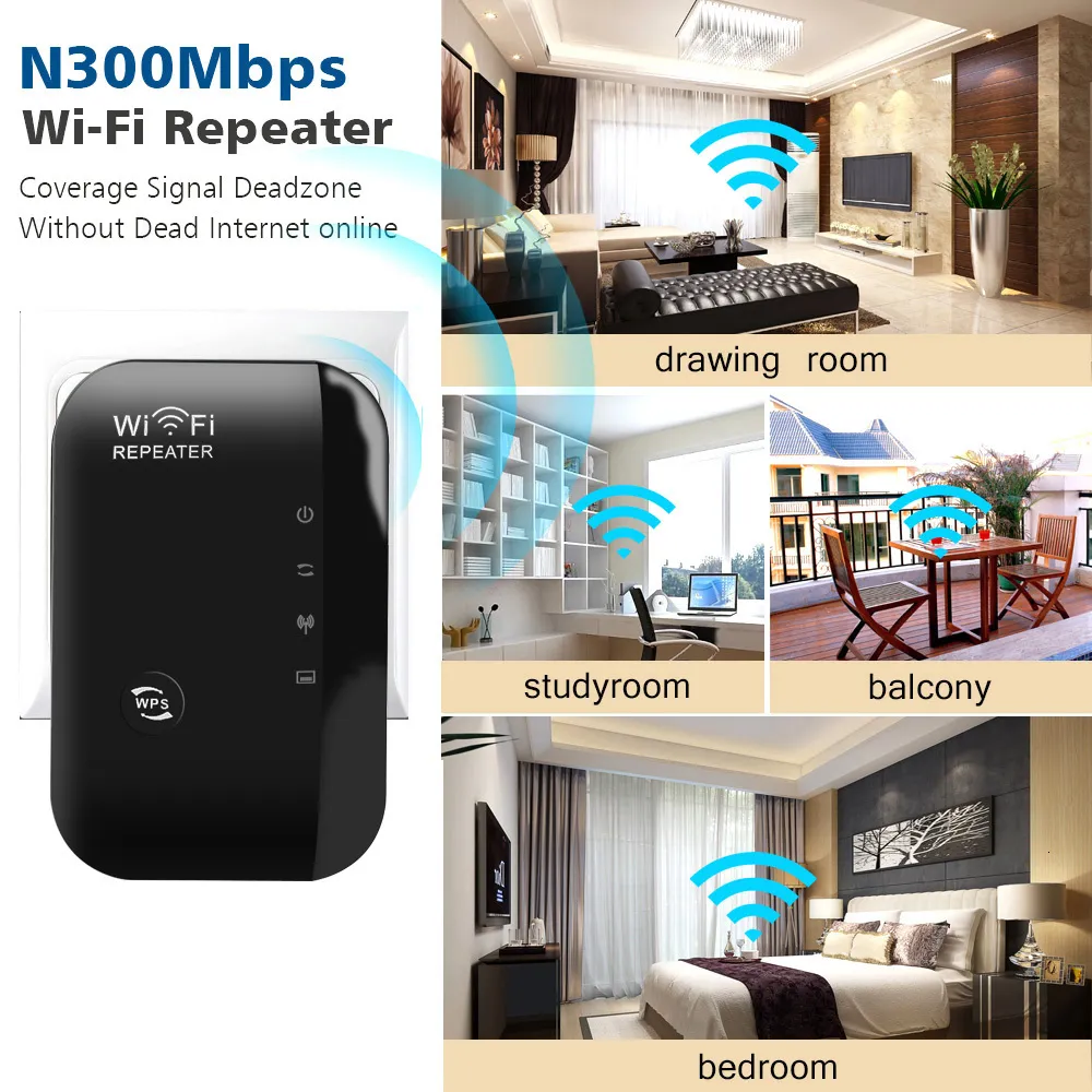 Routers Kebidumei Wps Router 300Mbps Wireless WiFi Repeater WIFI Signal Boosters Network Amplifier Extender Ap 230812_voghion.com