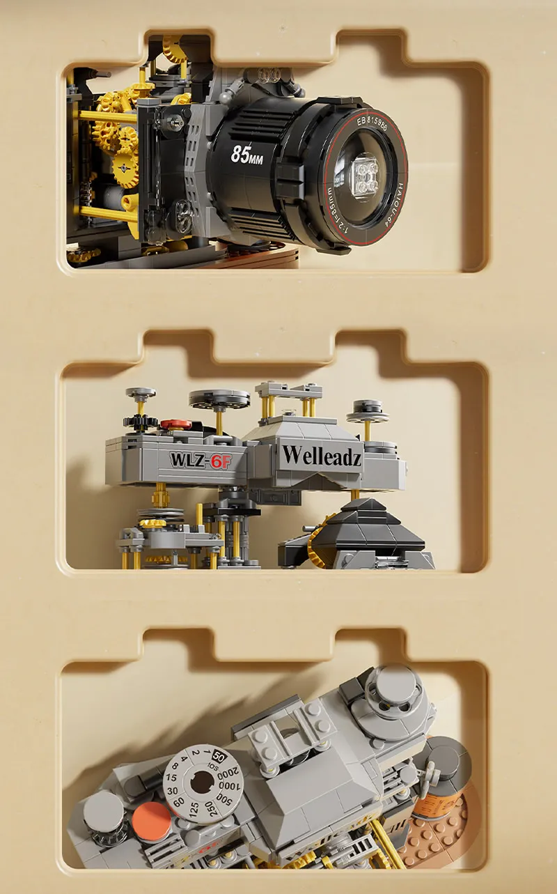 Vintage Camera Building Blocks Set DIY Model Toy For Adults And Kids ...
