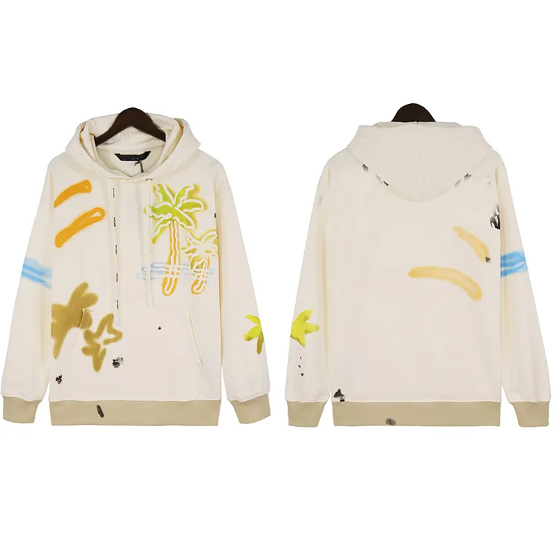 Hoodie palm kokosbrief hoodie heren herfst sportieve losse vintage casual designer jas