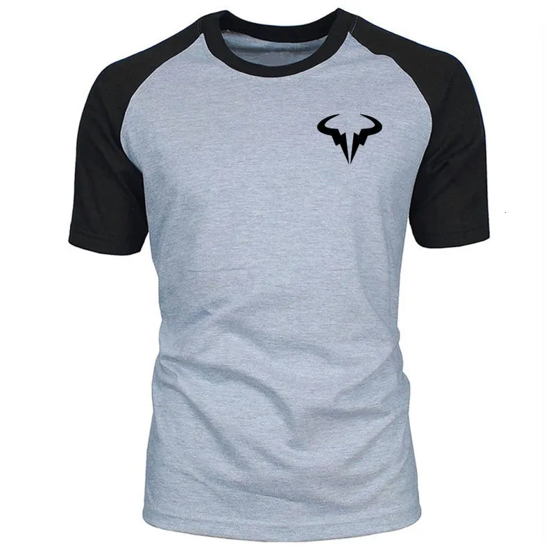 Camisetas masculinas de verão Rafael Nadal Tennis Player masculino Camiseta de algodão curta de algodão de alta qualidade Men.