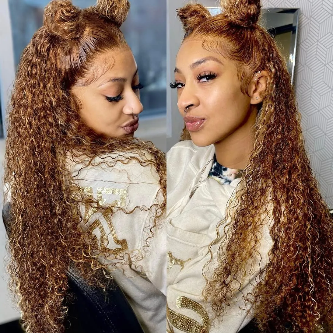 Human Hair Lace Front Wig 220% Density 13×6 Swiss Lace Deep  display picture 1
