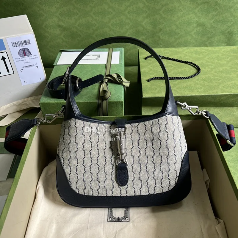 10a Top Quality Designer Bag Hobo Bags 28cm 1961 Liten Canvas Handbag Lady Shoulder Bag med Box G147