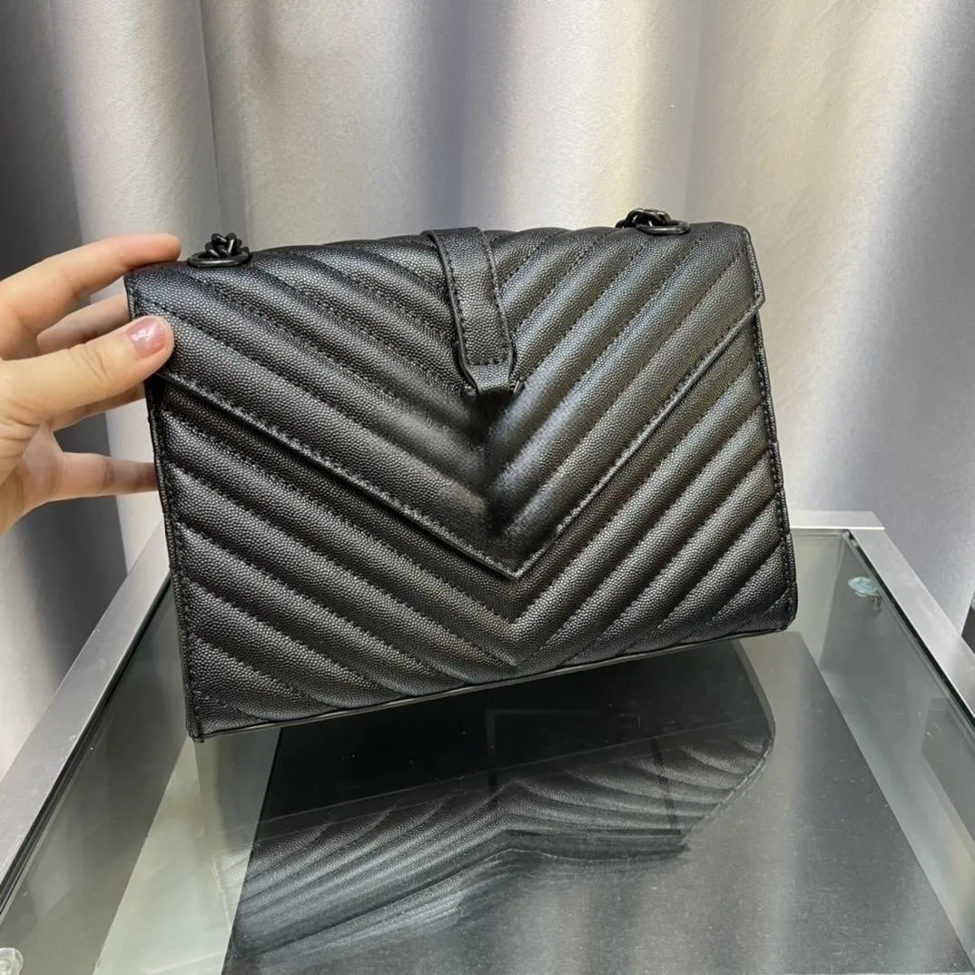 Metal chain top bag strap