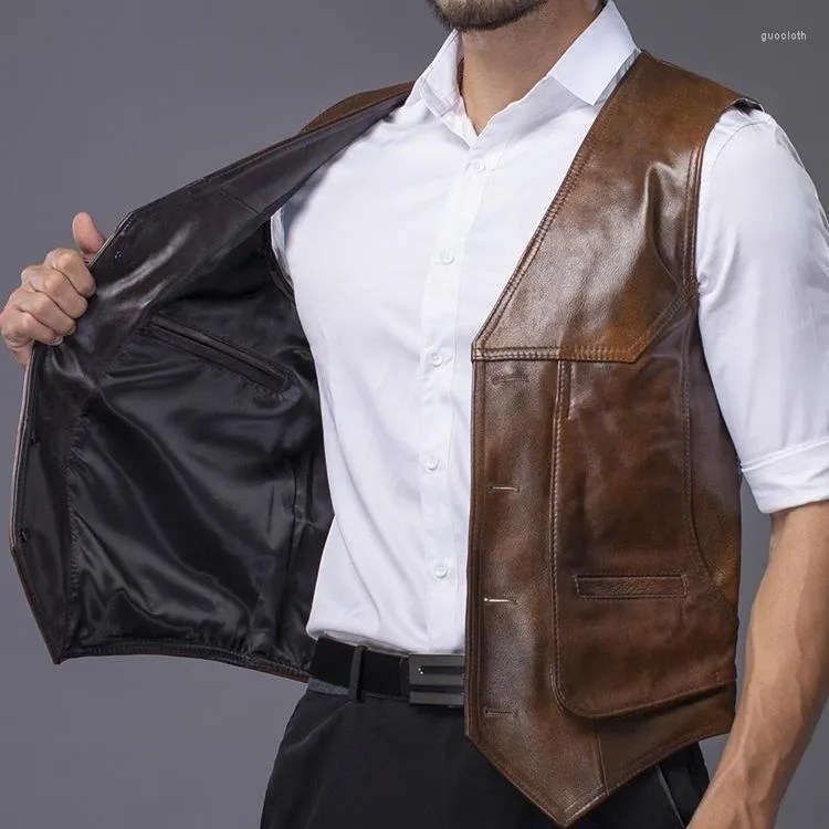 Cowhide waistcoat shop