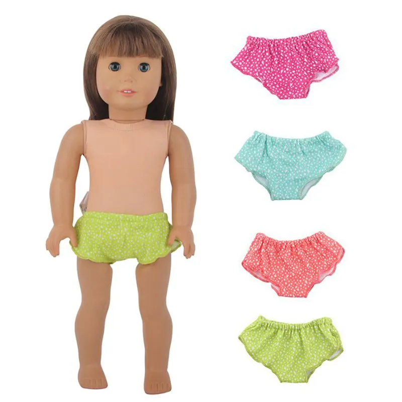 New Doll Dress Exquisite Kawaii 4-piece Set/Lot Dolly Underwear Fashion 18 Inch Mini Accessories 43cm For American Girl Doll Dress DIY Home Game